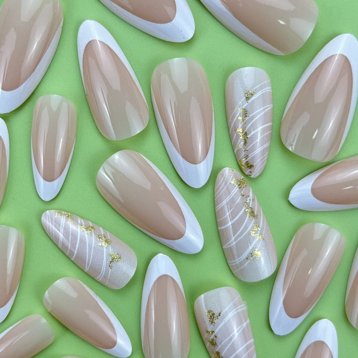 Elegant Almond-Shaped Nail Extensions Kalsten