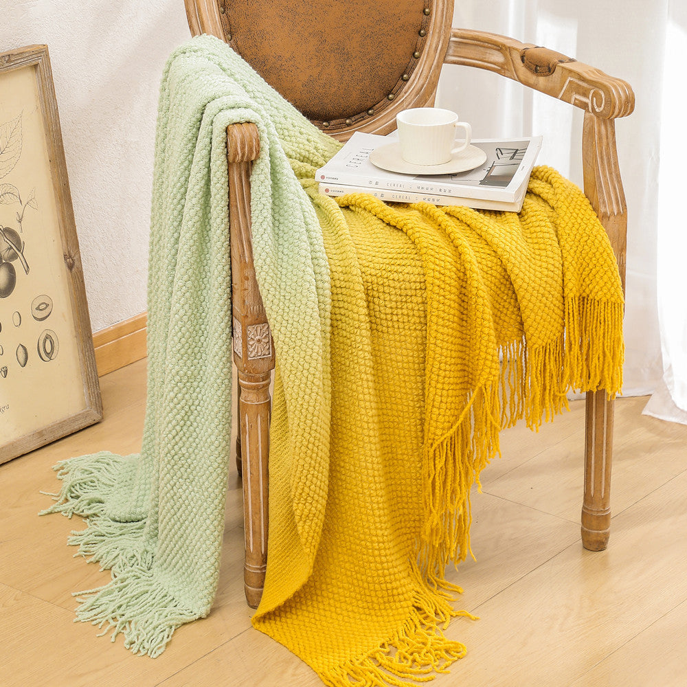 Textured Knit Throw Blanket