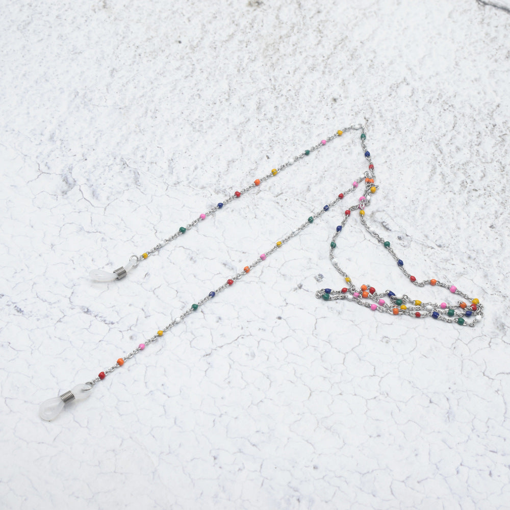 Vibrant Multi-Colored Beaded Eyewear Chain Kalsten