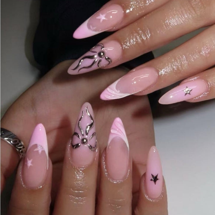 Premium Press-On Nail Set with Decorative Accents Kalsten