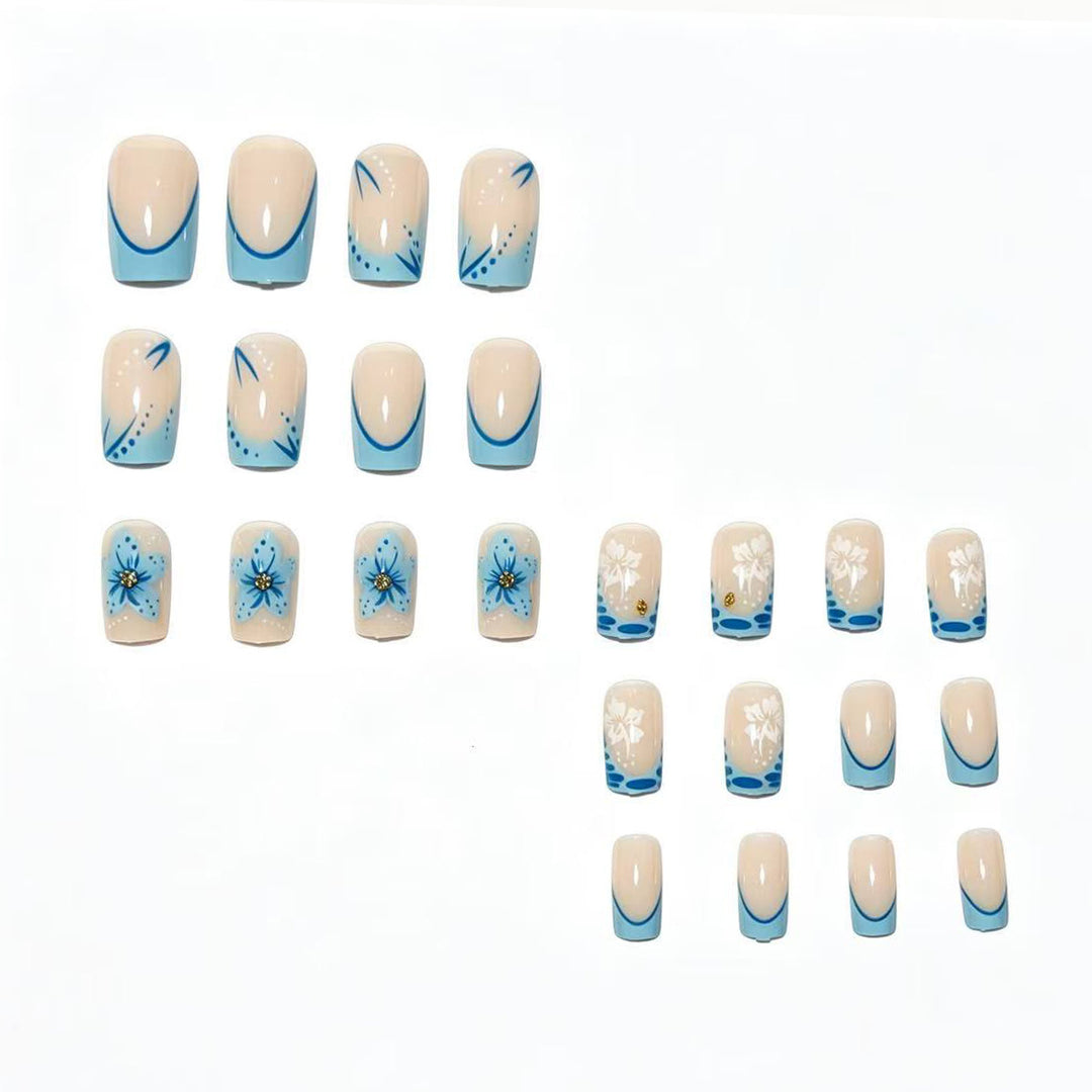 Artisan Floral Acrylic Press-On Nail Set Kalsten