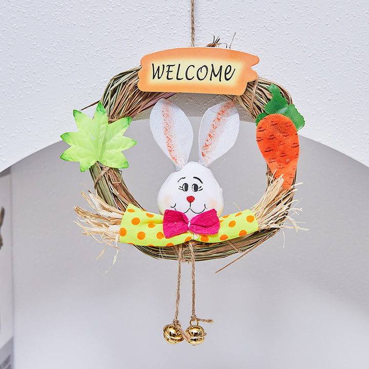 Decorative Bunny Welcome Wreath