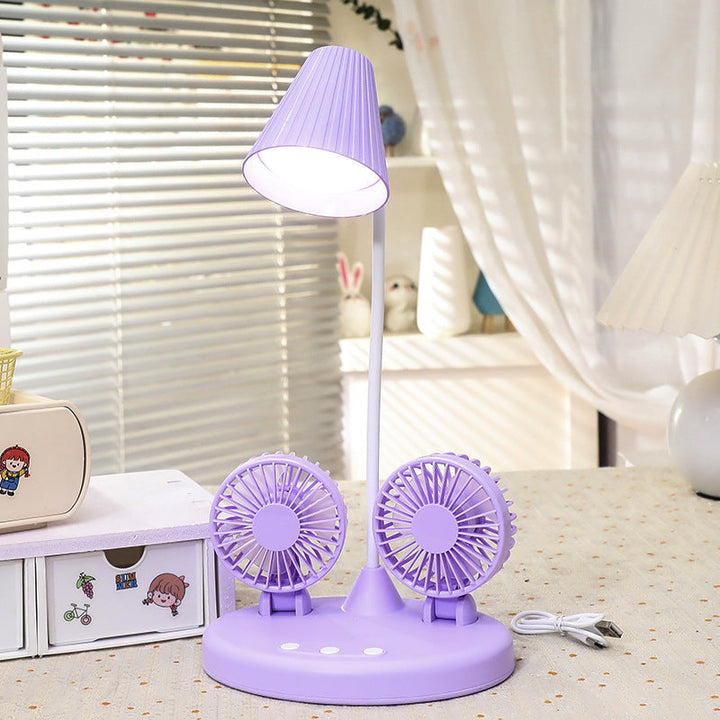 Women's multifunctional desk lamp with two integrated fans Kalsten