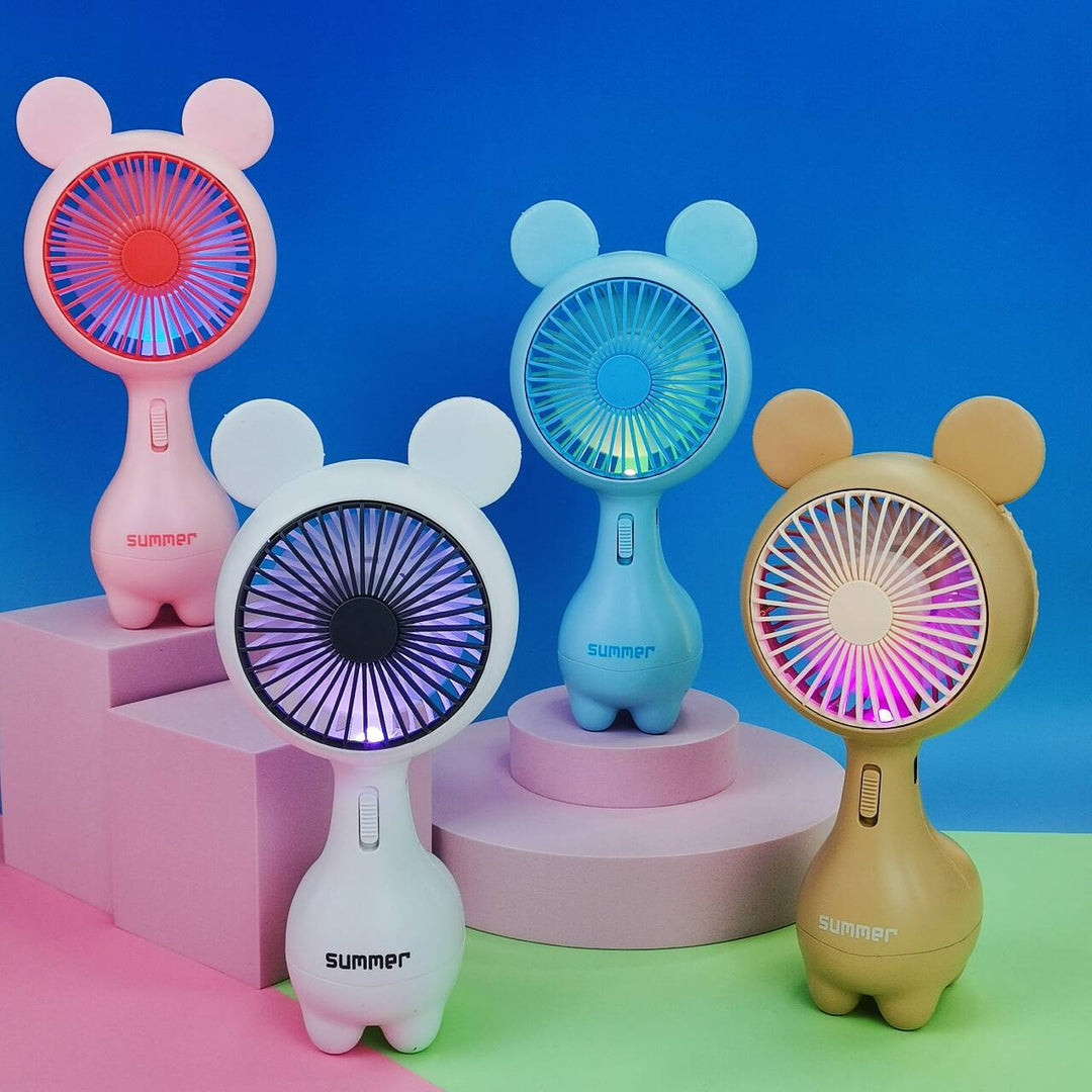 Bunny-Eared Rechargeable Handheld Fan Kalsten