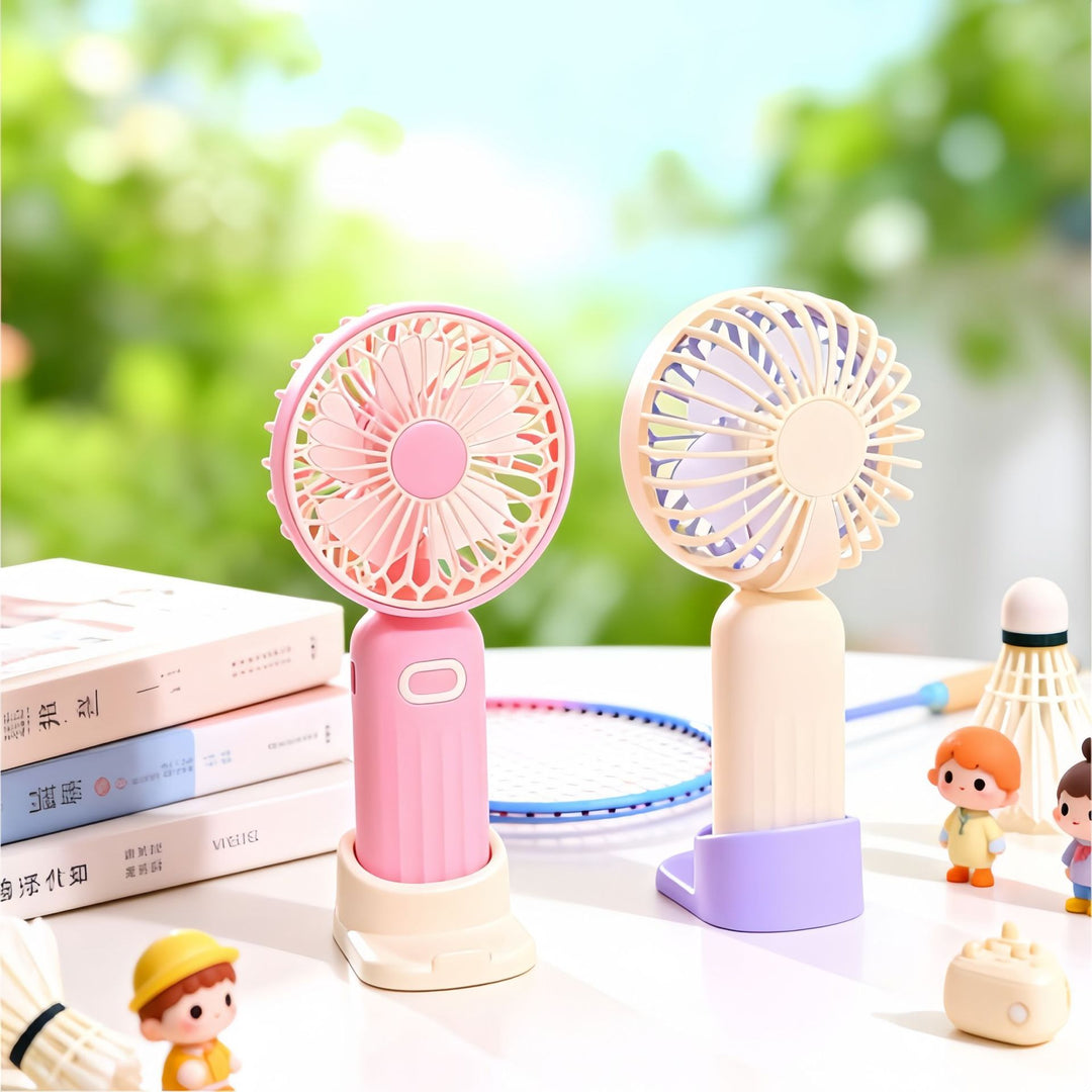 Women's portable USB handheld fan with flexible tilt mechanism Kalsten