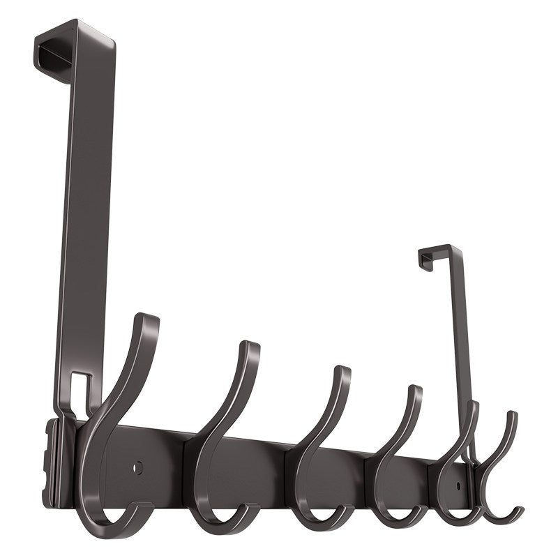 Over-Door Heavy-Duty Metal Coat & Accessory Hook Rack with Tall Hanger