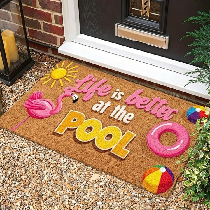 Tropical Leaf Design Outdoor Doormat Kalsten