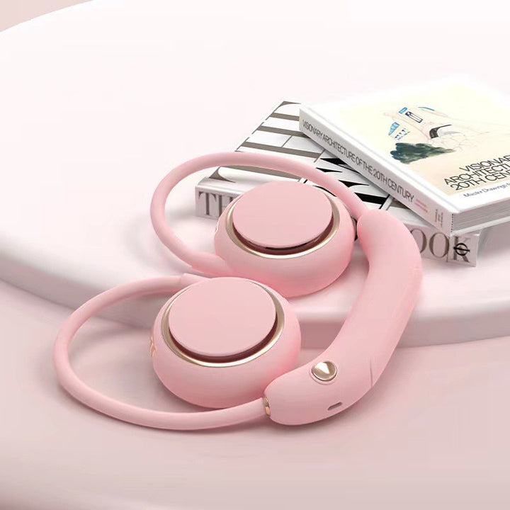 Cooling hands-free rechargeable dual bear-ear neck fan with adjustable speeds Kalsten
