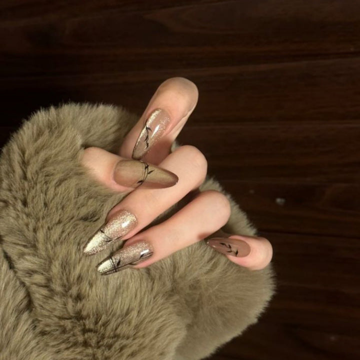 Cute Bear-Themed Press-On Nail Set Kalsten