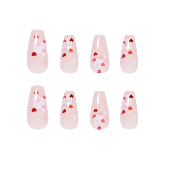 Artistic Nail Extensions with Heart Design Kalsten