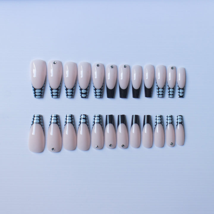 Artistic Acrylic Nail Art Kit with Elegant Dot Designs