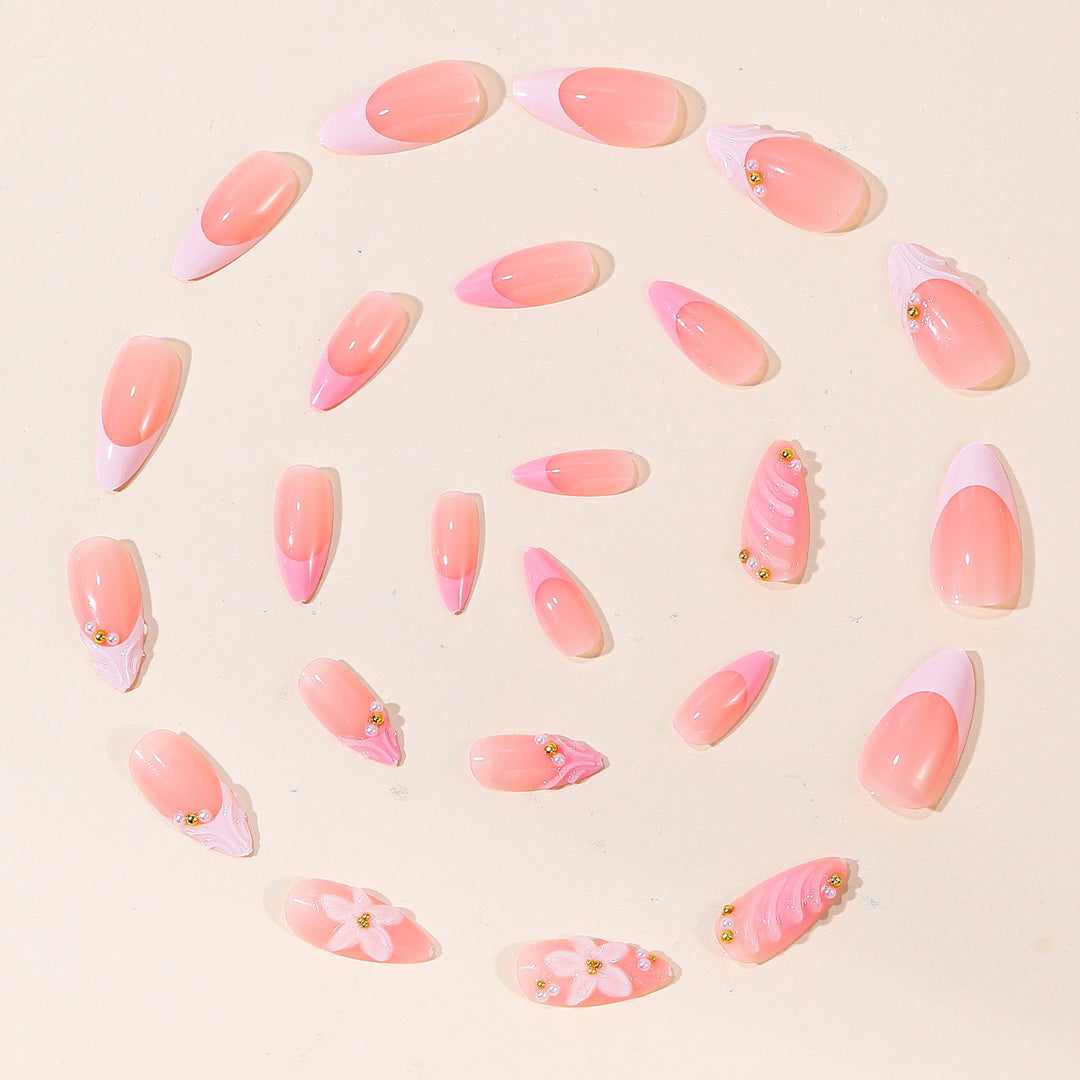 Elegant Floral 3D Nail Art Extensions Kalsten