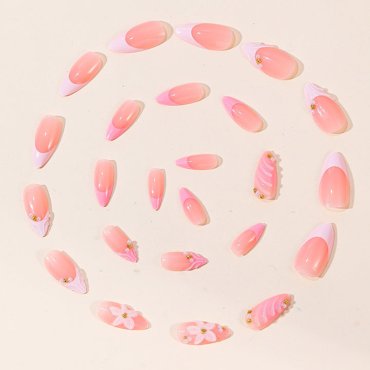 Elegant Floral 3D Nail Art Extensions Kalsten