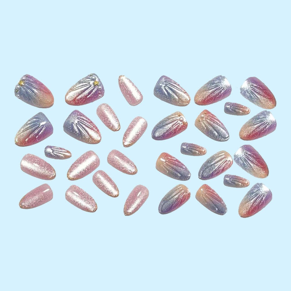 Artificial nails with glitter accents and elegant decorations Kalsten