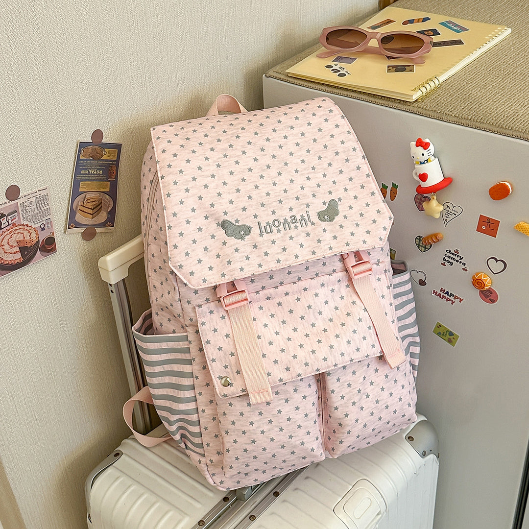 Charming Star-Embellished Casual Backpack Kalsten