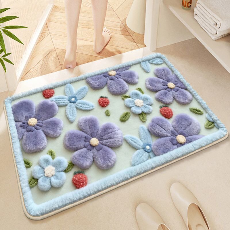 Decorative Floral Bath Mat