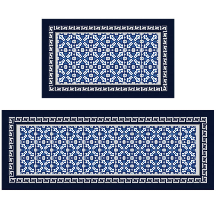 Geometric Patterned Kitchen Mat Set Kalsten