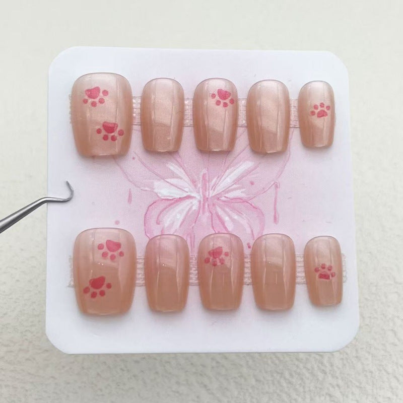 Creative Artificial Nails with Playful Paw Designs Kalsten