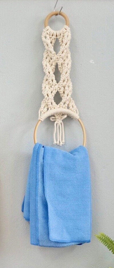 Decorative Macrame Towel Holder Kalsten