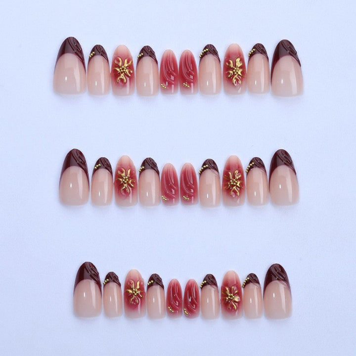 Elegant Floral Art Press-On Nails Kalsten