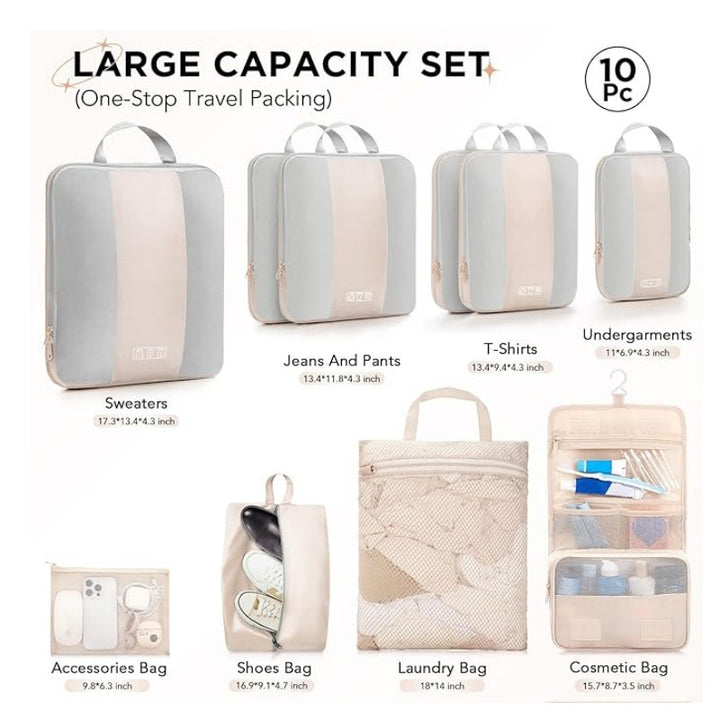 Travel cosmetics set with compartments and practical organizer Kalsten