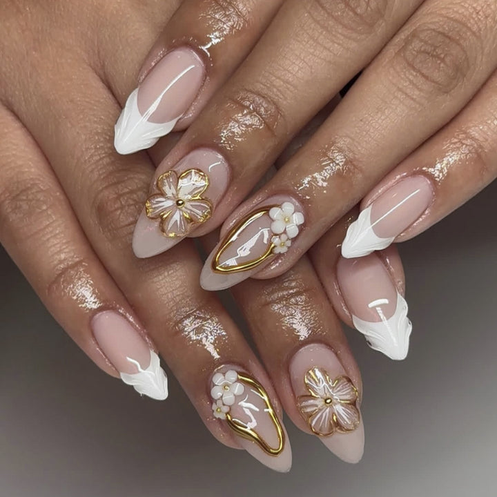 Artful nail art with floral accents Kalsten