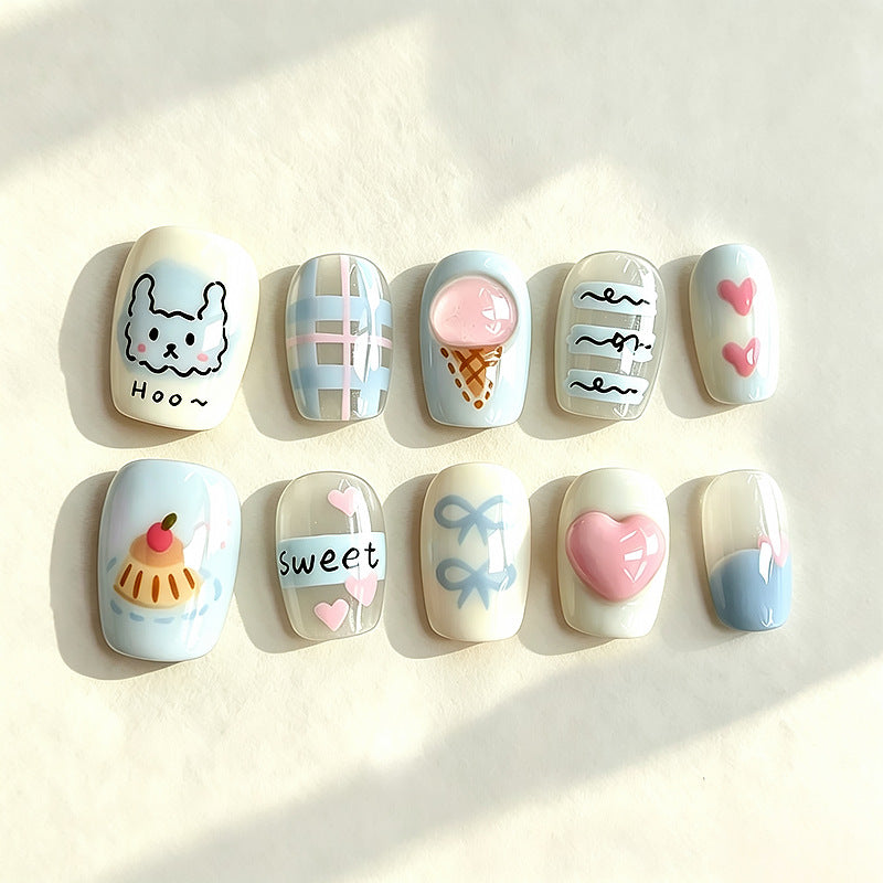 Creative Themed Press-On Nail Set Kalsten