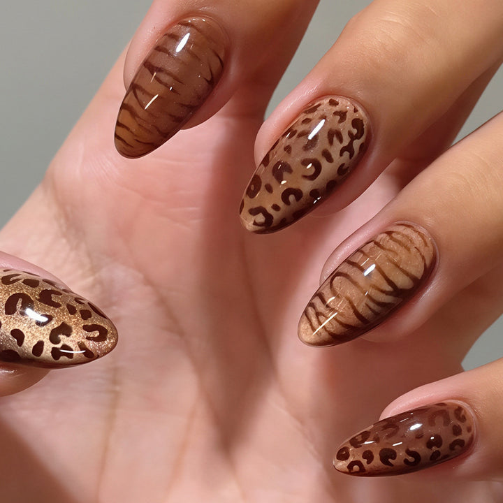 Stylish Animal Print Press-On Nail Set Kalsten