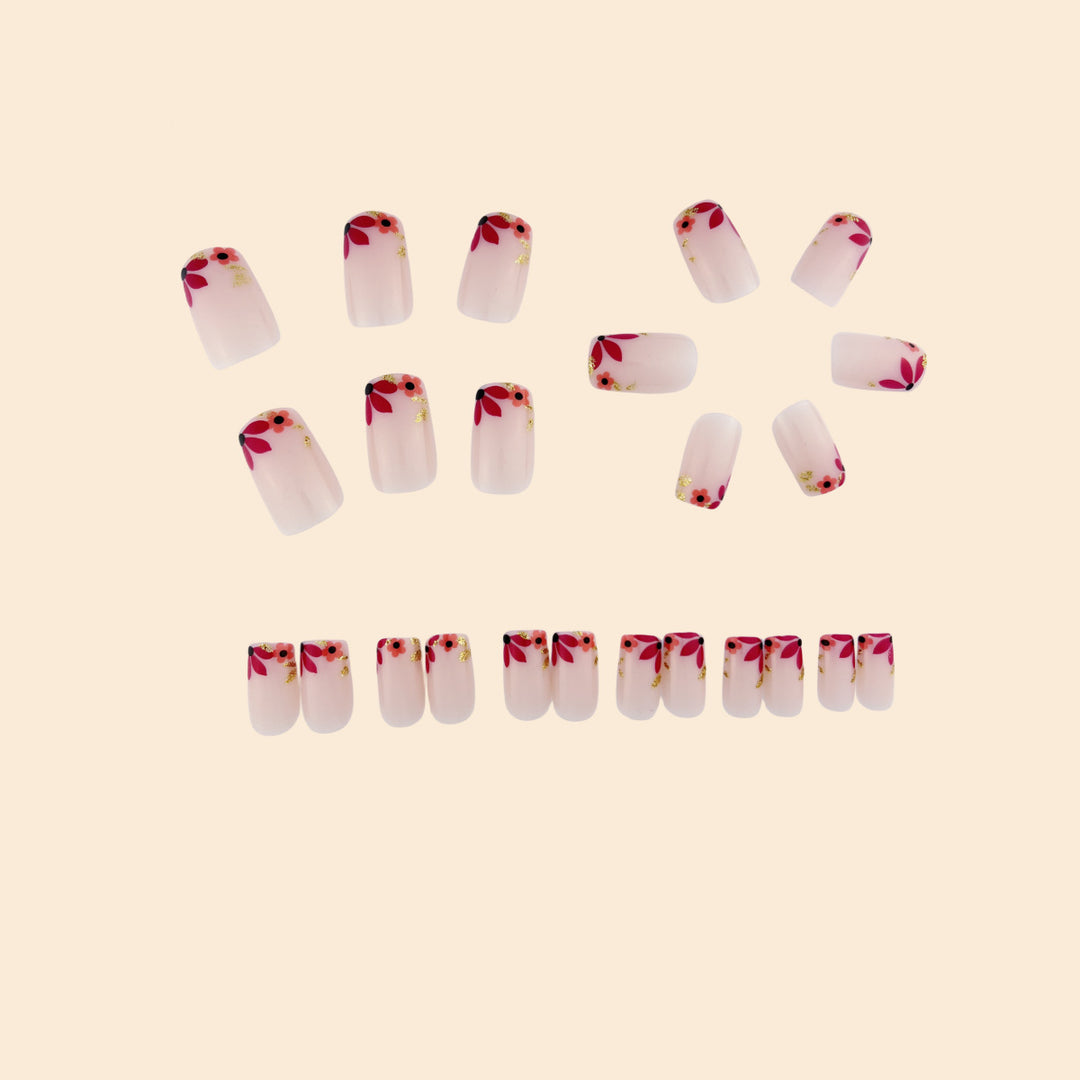 Floral Embellished Nail Art Extensions Kalsten