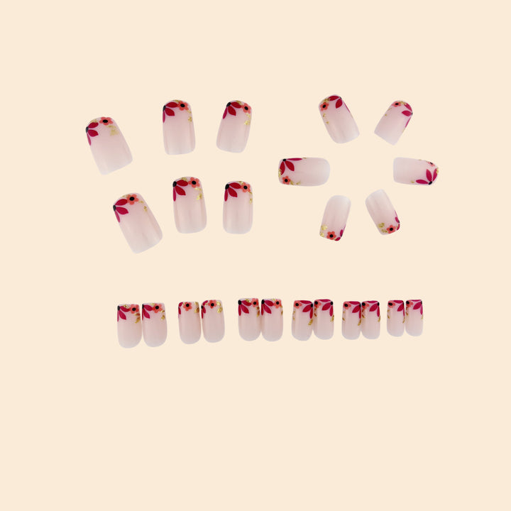 Floral Embellished Nail Art Extensions Kalsten