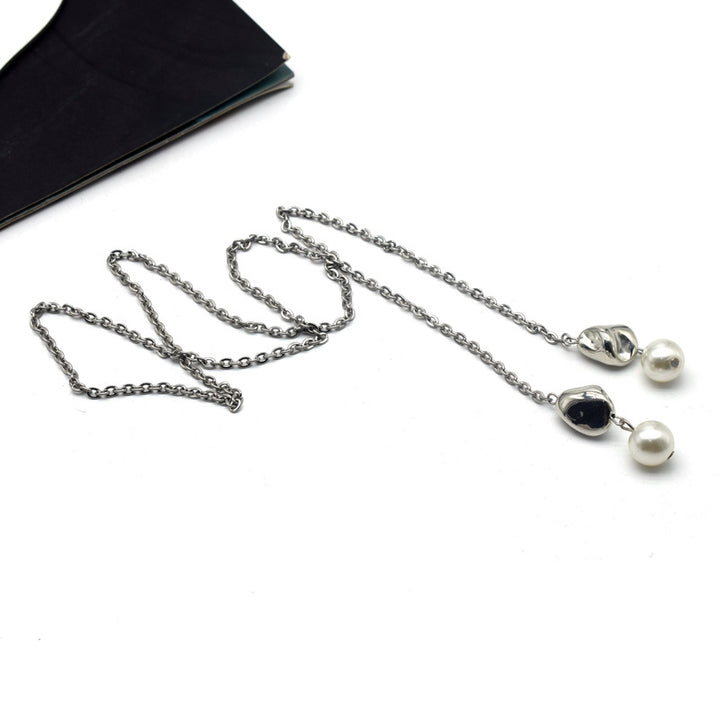 Elegant Layered Pearl Pendant Necklace Kalsten