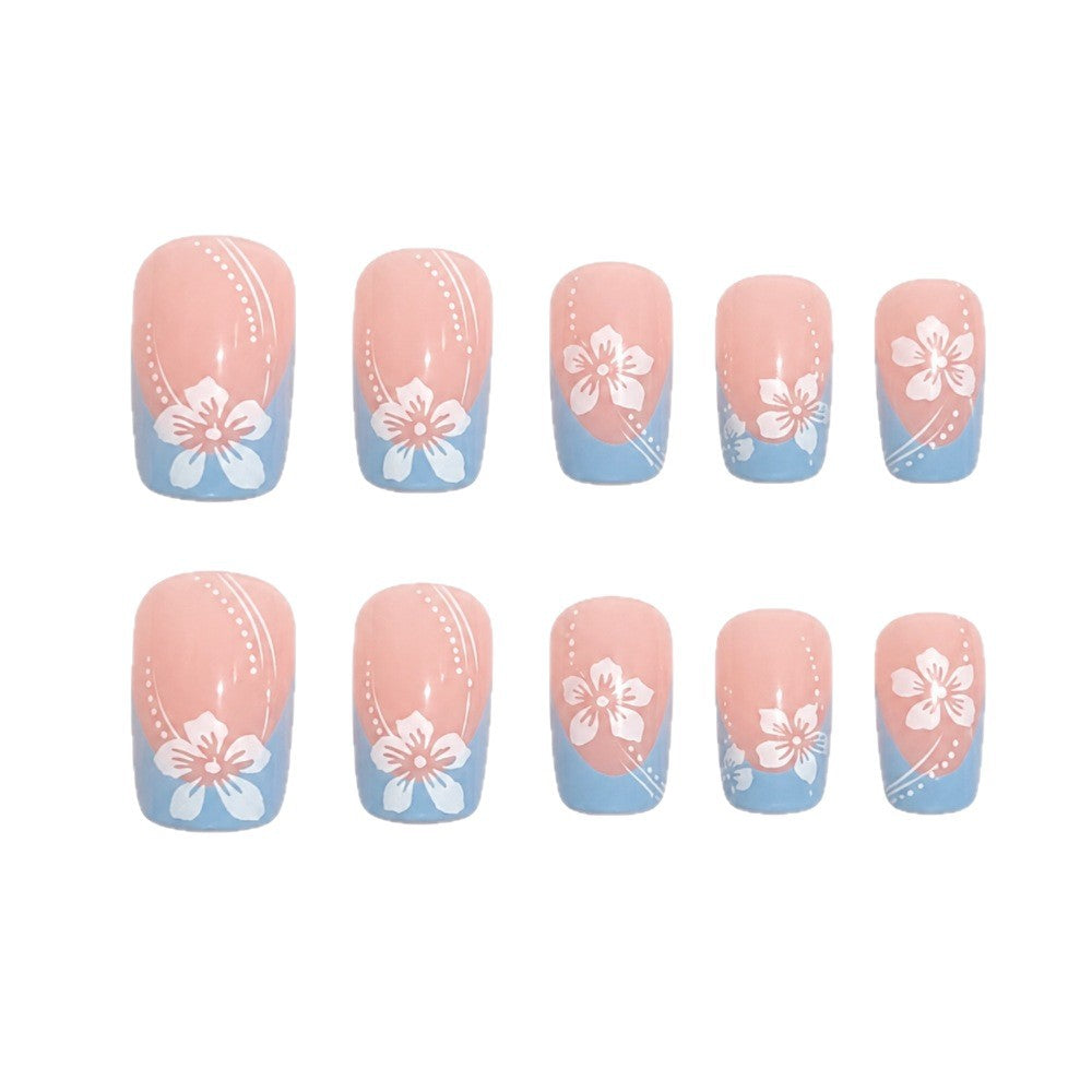 Floral Design Gel Nail Extensions
