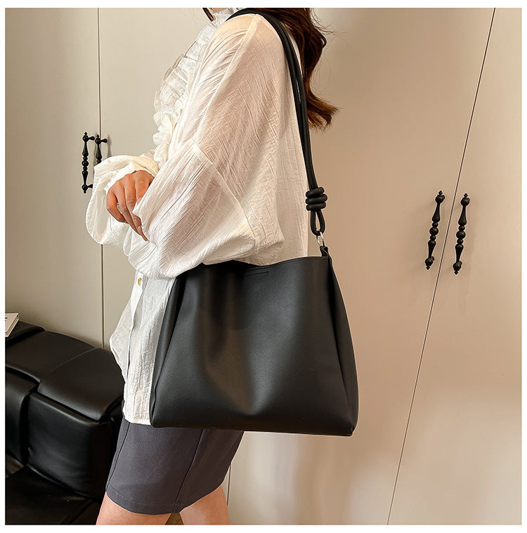 Minimalist Faux Leather Hobo Bag Kalsten