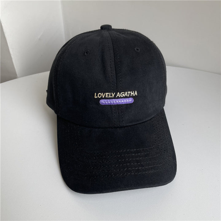 Women's Suede Embroidered Baseball Cap Kalsten