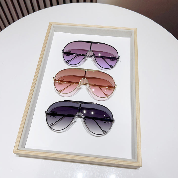 Oversized Aviator Sunglasses with Gradient Lenses Kalsten