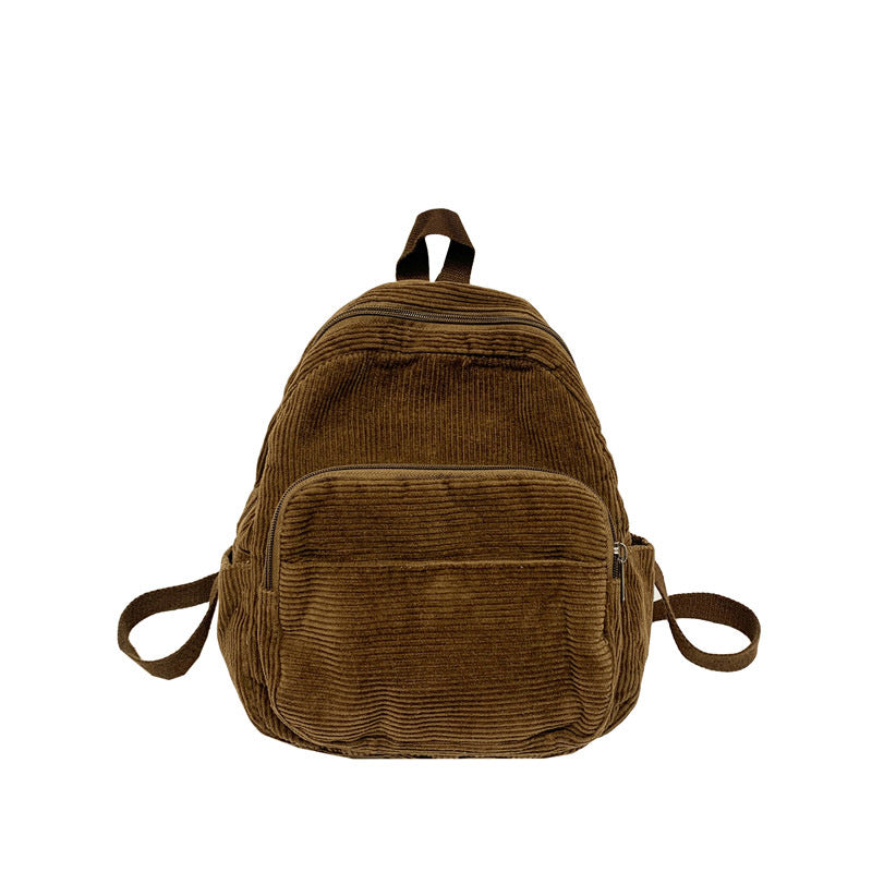 Corduroy Textured School Backpack Kalsten