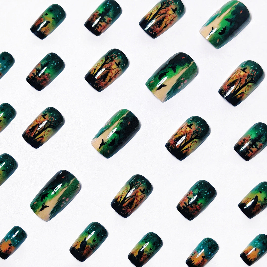 Creative Art Nails with Fascinating Forest and Mushroom Designs Kalsten