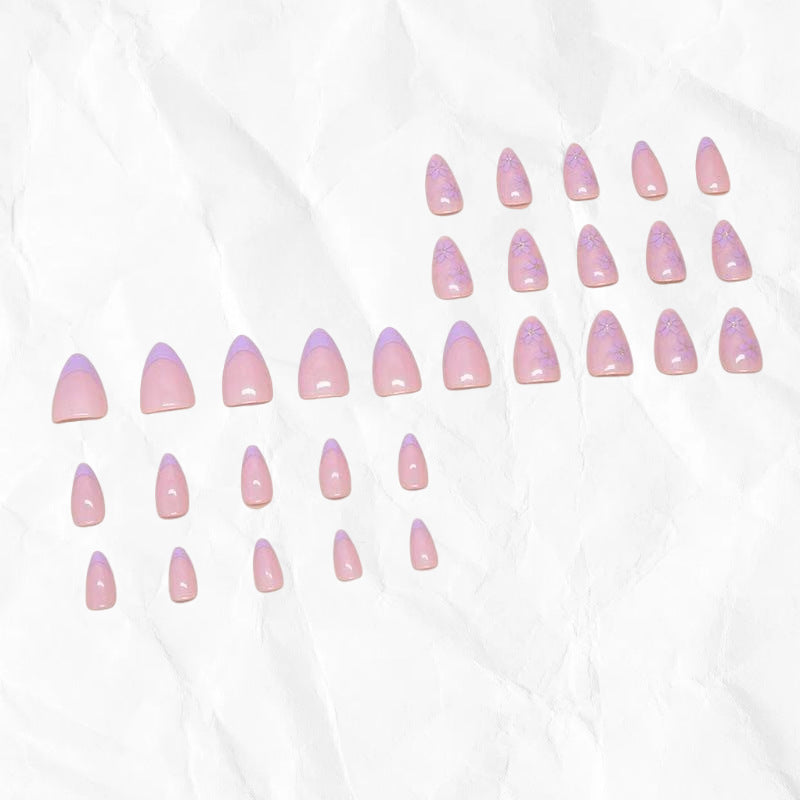 Creative artificial nails with floral accents Kalsten