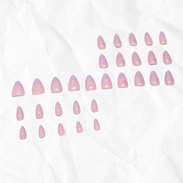 Creative artificial nails with floral accents Kalsten