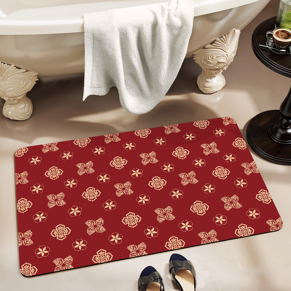 Playful Horse-Themed Memory Foam Bath Mat Kalsten