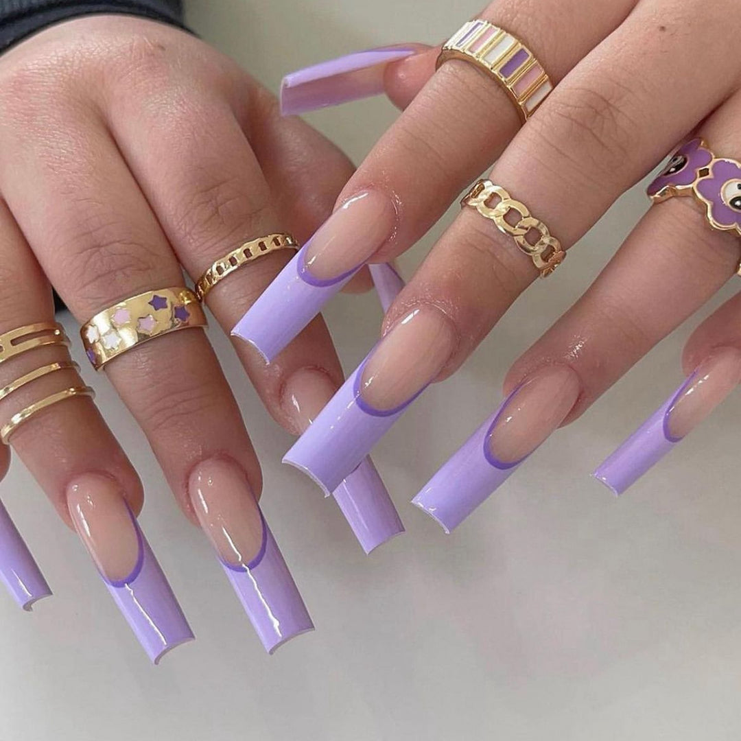 Elegant Crystal-Embellished Press-On Nail Design kalsten
