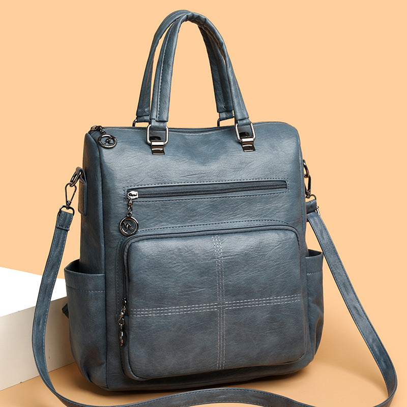 Stylish Multi-Functional Leather Backpack Kalsten