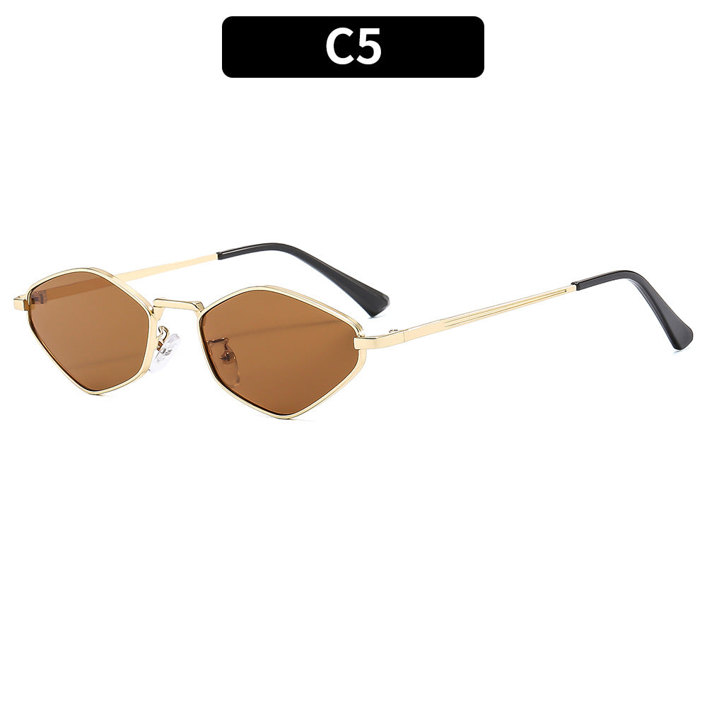 Stylish Hexagonal Frame Sunglasses