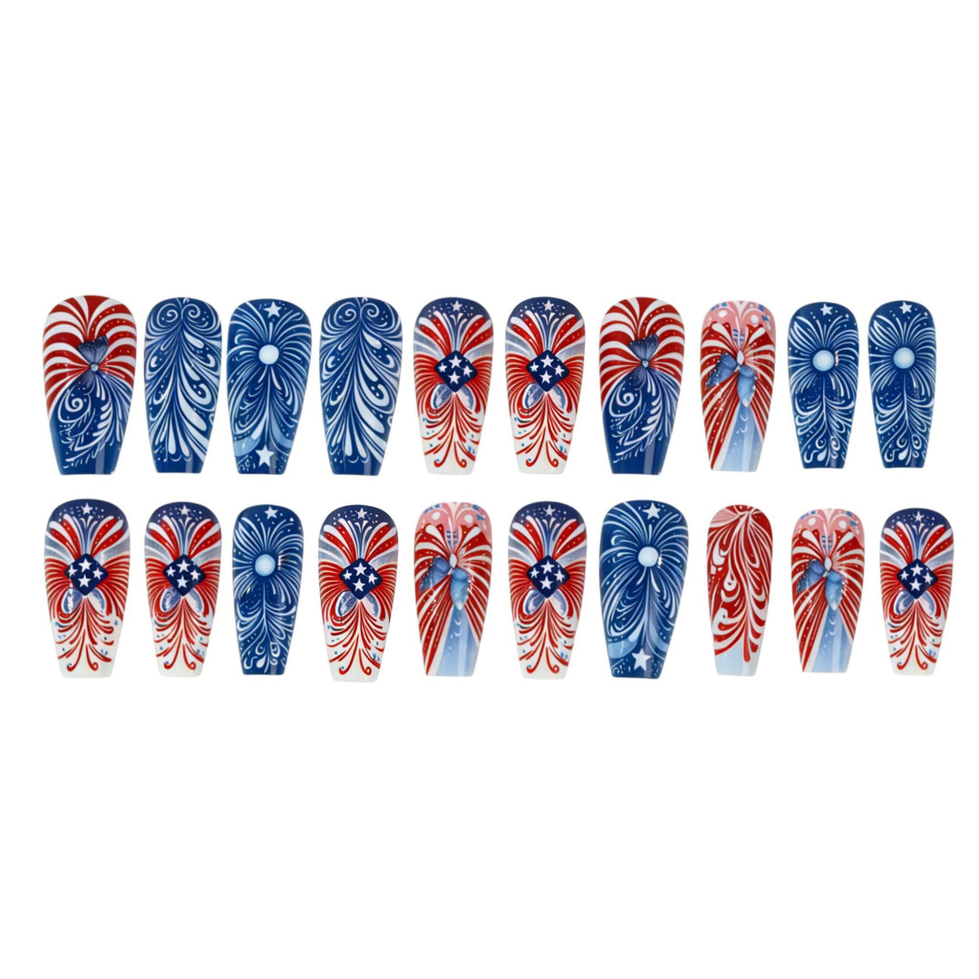 Patriotic design artificial nails Kalsten