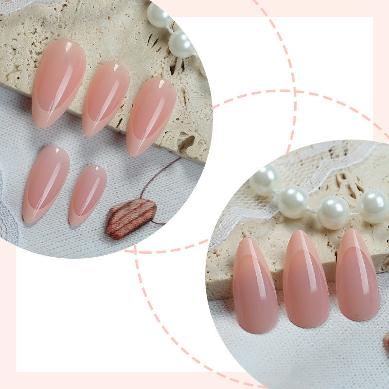Artificial nail set with elegant French design Kalsten