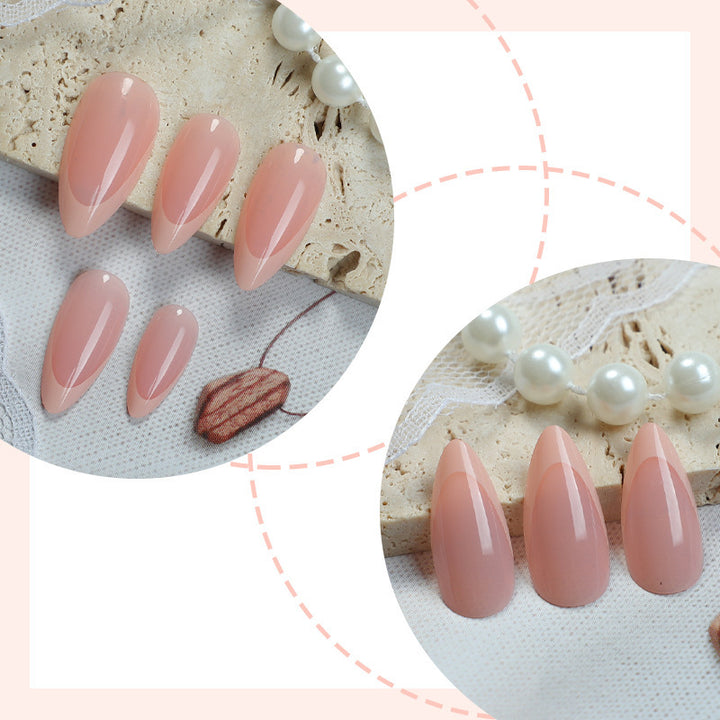 Artificial nail set with elegant French design Kalsten