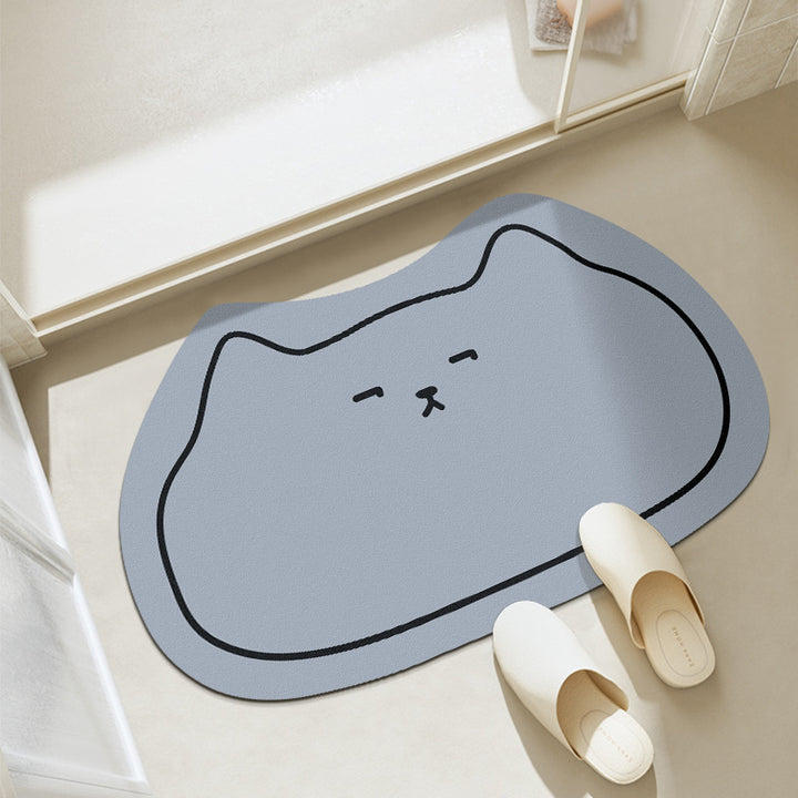 Cat-Themed Bath Mat