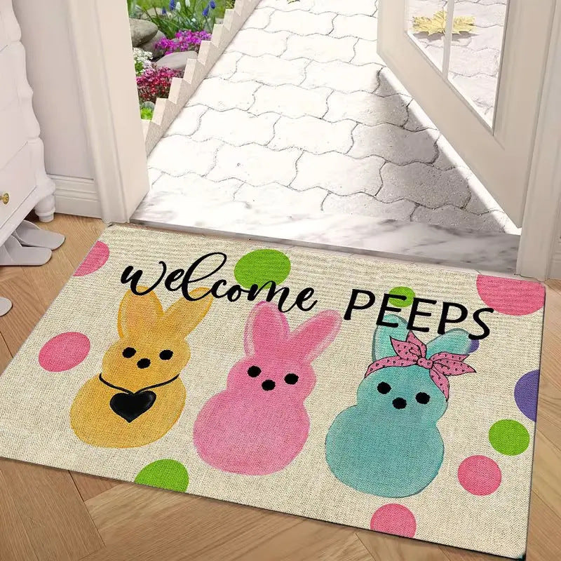 Decorative Bee-Themed Kitchen Mat