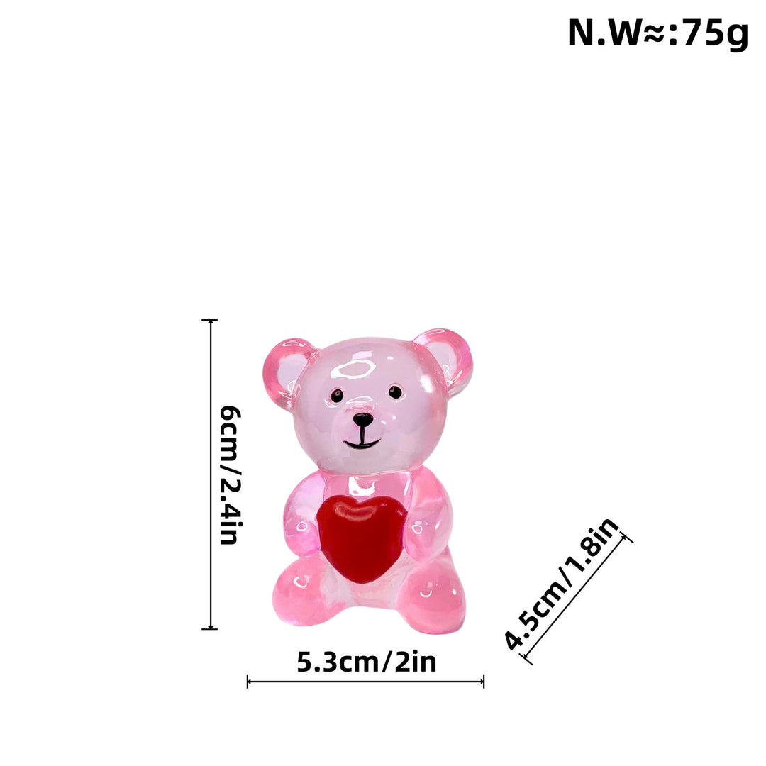 Decorative bear figure with heart Kalsten