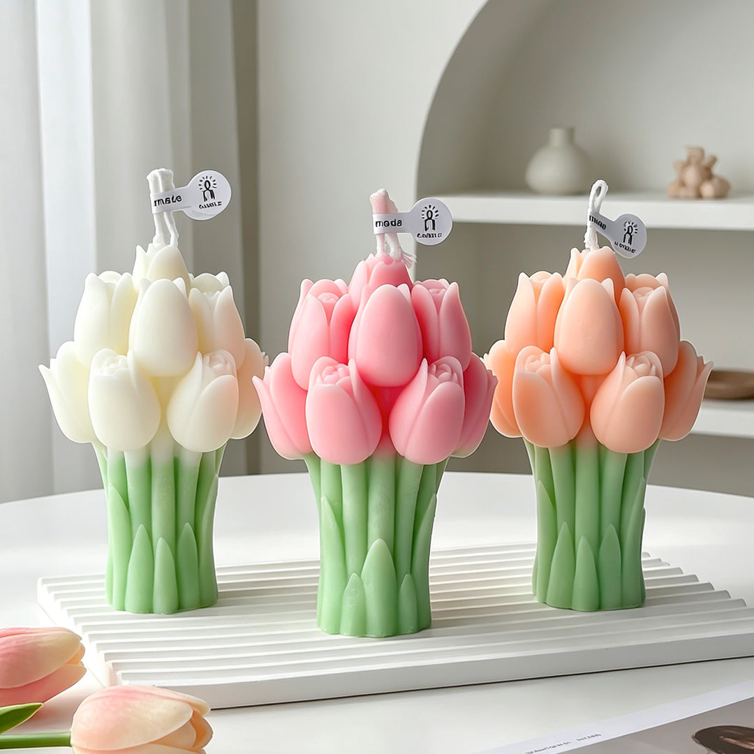 Artistic Floral Candle